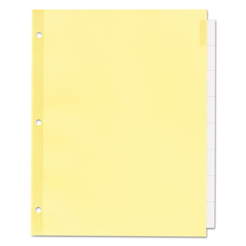 Image of Office Essentials 11468 Plastic Insertable Dividers, 8-Tab, 11 x 8.5, Clear Tabs, 1 Set