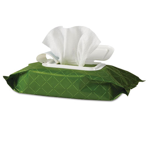 Image of Medline MSC263625 FitRight Select Premium Personal Cleansing Wipes, 1-Ply, 8 x 12, Fragrance-Free, White, 48/Pack, 12 Packs/Carton