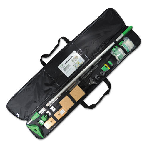 Image of Unger® TRS00 13-Pc Cleaning Kit For Walls, Windows, Ceilings, Green, Vinyl/nylon Case, 1 Kt
