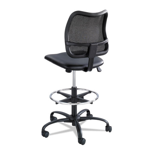 Image of Safco® 3395BV Vue Series Mesh Extended-Height Chair, Supports Up To 250 Lb, 23" To 33" Seat Height, Black Vinyl Seat, Black Base