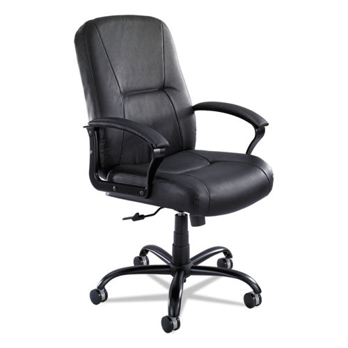 Image of Safco® 3500BL Serenity Big/tall High Back Leather Chair, Supports Up To 500 Lb, 19.5" To 22.5" Seat Height, Black