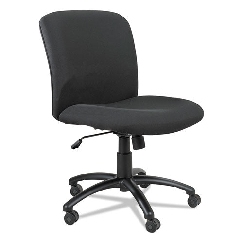Image of Safco® 3491BL Uber Big/tall Series Mid Back Chair, Fabric, Supports Up To 500 Lb, 18.5" To 22.5" Seat Height, Black