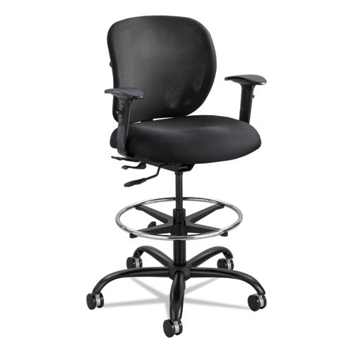 Image of Safco® 3394BL Vue Heavy-Duty Extended-Height Stool, Supports Up To 350 Lb, 23" To 32.5" Seat Height, Black Fabric