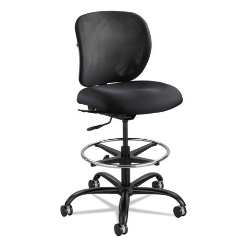 Image of Safco® 3394BL Vue Heavy-Duty Extended-Height Stool, Supports Up To 350 Lb, 23" To 32.5" Seat Height, Black Fabric