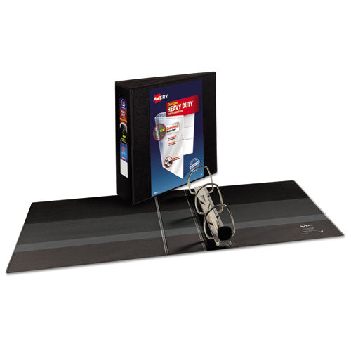 Image of Avery® 79693 Heavy-Duty View Binder With Durahinge And Locking One Touch Ezd Rings, 3 Rings, 3" Capacity, 11 X 8.5, Black