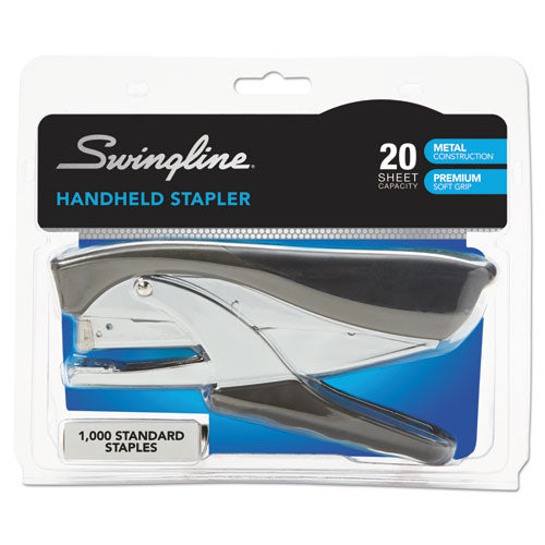 Image of Swingline® S7029950CC Premium Hand Stapler, 20-Sheet Capacity, Black
