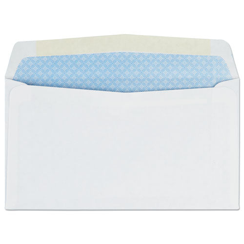 Image of Quality Park QUA10412 Security Tint Business Envelope, #6 3/4, Commercial Flap, Gummed Closure, 3.63 x 6.5, White, 500/Box