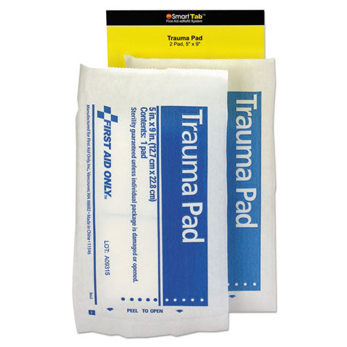 Image of First Aid Only FAE-6024 Smartcompliance Refill Trauma Pad, 5 X 9, White, 2/bag