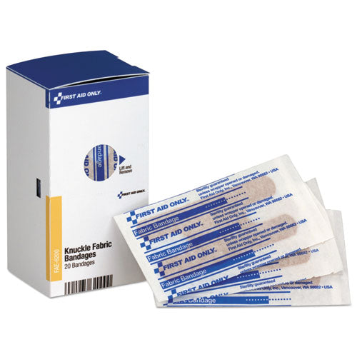 Image of First Aid Only FAE-6200 Refill for SmartCompliance General Business Cabinet, Knuckle Fabric Bandages, 20/Box