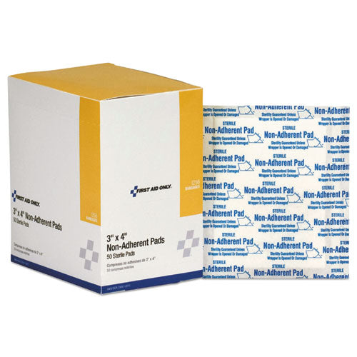 Image of First Aid Only I256 Refill for SmartCompliance General Business Cabinet, Non-Adherent Pads, 3 x 4, 50/Box