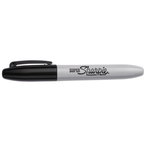 Image of Sharpie® 33001 Super Permanent Marker, Fine Bullet Tip, Black, Dozen