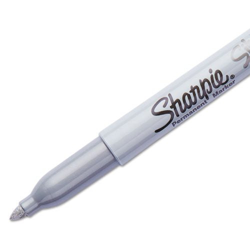 Image of Sharpie® 2003899 Metallic Fine Point Permanent Marker Value Pack, Fine Bullet Tip, Metallic Silver, 36/pack
