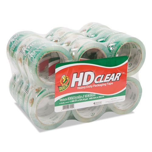 Image of Duck® 393730 Heavy-Duty Carton Packaging Tape, 3" Core, 1.88" X 55 Yds, Clear, 24/pack