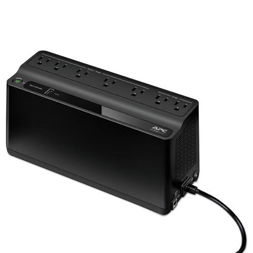 Image of APC® BE600M1 Back-UPS 600 VA Battery Backup System, 7 Outlets, 120 VA, 490 J