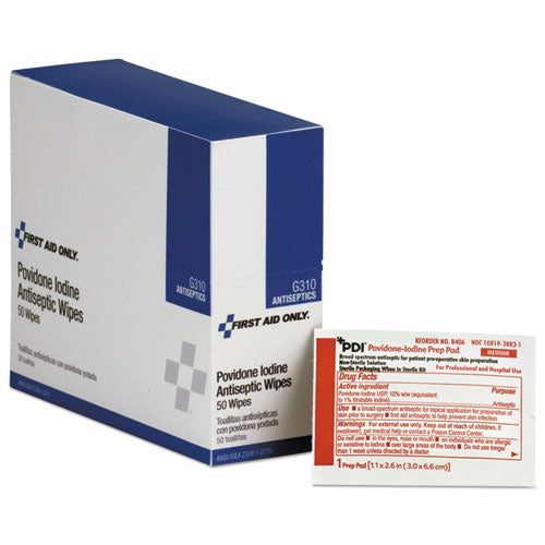 Image of First Aid Only G310 Refill For Smartcompliance General Business Cabinet, Pvp Iodine, 50/box