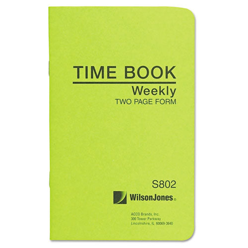 Image of Wilson Jones® WS802A Foreman's Time Book, One-Part (No Copies), 13.5 x 4.13, 36 Forms Total