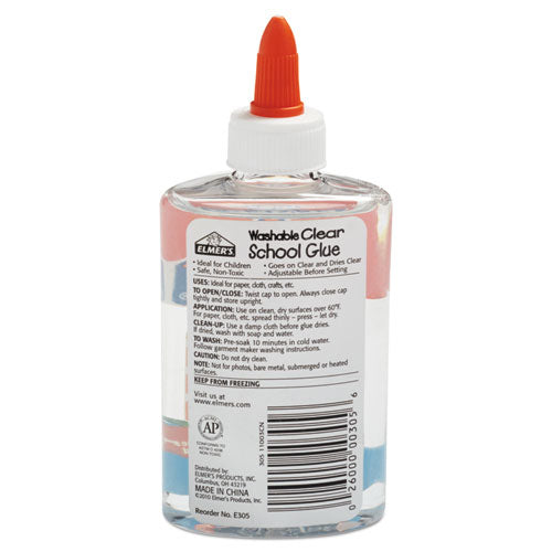 Image of Elmer's® E305 Washable School Glue, 5 Oz, Dries Clear