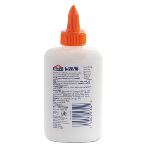Image of Elmer's® E1322 Glue-All White Glue, 4 Oz, Dries Clear