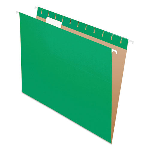 Image of Pendaflex® 81610 Colored Hanging Folders, Letter Size, 1/5-Cut Tabs, Bright Green, 25/Box