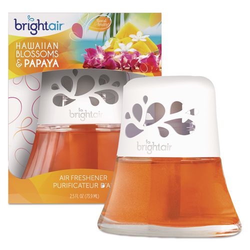 Image of BRIGHT Air® 900021 Scented Oil Air Freshener, Hawaiian Blossoms And Papaya, Orange, 2.5oz