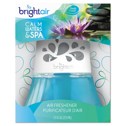 Image of BRIGHT Air® 900115 Scented Oil Air Freshener, Calm Waters And Spa, Blue, 2.5 Oz