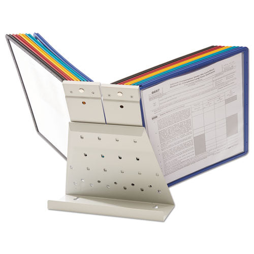 Image of Durable® 536000 Vario Reference Desktop System, 10 Panels, Assorted Borders And Panels