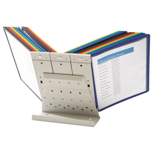 Image of Durable® 536000 Vario Reference Desktop System, 10 Panels, Assorted Borders And Panels
