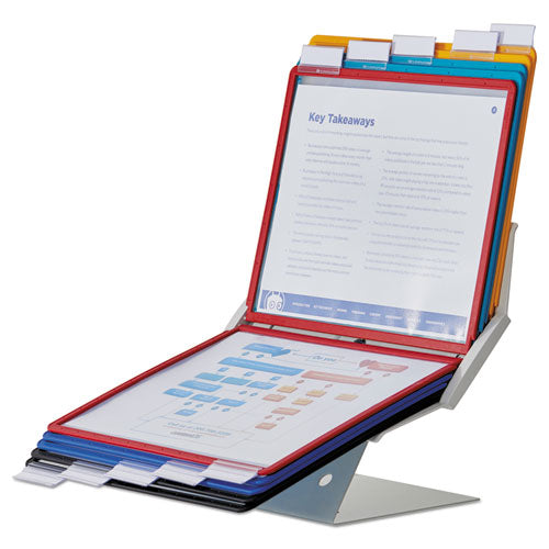 Image of Durable® 551500 VARIO Pro Desktop Reference System, 10 Panels, Legal, Assorted Borders and Panels