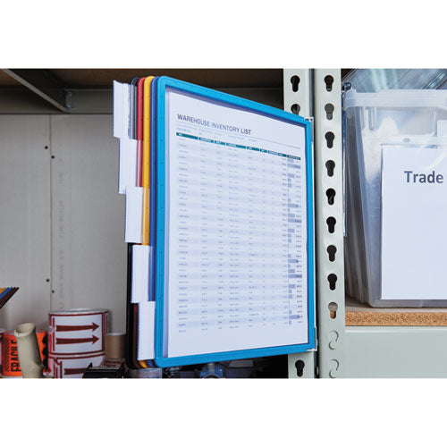 Image of Durable® 576200 Vario Magnetic Wall Reference System, 5 Panels, 10 Pockets, Assorted Borders