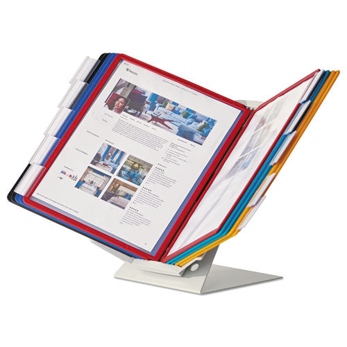 Image of Durable® 551500 VARIO Pro Desktop Reference System, 10 Panels, Legal, Assorted Borders and Panels