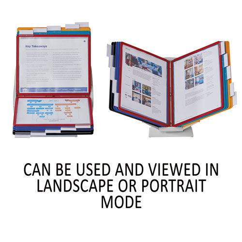 Image of Durable® 551500 VARIO Pro Desktop Reference System, 10 Panels, Legal, Assorted Borders and Panels