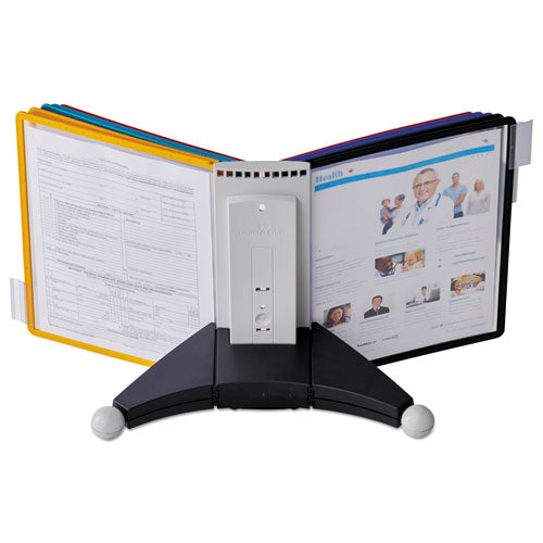 Image of Durable® 554200 SHERPA Desk Reference System, 10 Panels, 10 x 5.63 x 13.88, Assorted Borders