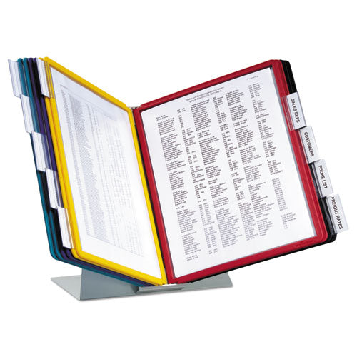 Image of Durable® 536000 Vario Reference Desktop System, 10 Panels, Assorted Borders And Panels