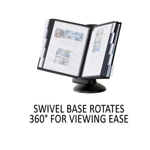 Image of Durable® 553901 Sherpa Motion Desk Reference System, 10 Panels, Black Borders