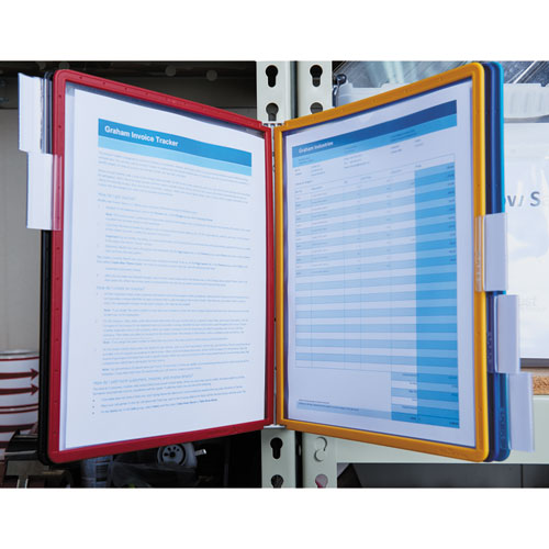 Image of Durable® 576200 Vario Magnetic Wall Reference System, 5 Panels, 10 Pockets, Assorted Borders