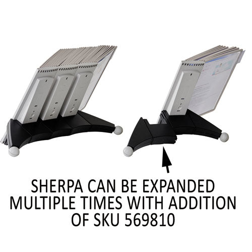 Image of Durable® 554210 SHERPA Desk Reference System, 10 Panels, 10 x 5.88 x 13.5, Gray Borders