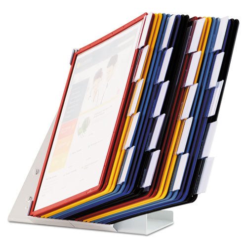 Image of Durable® 536100 Vario Reference Desktop System, 20 Panels, Assorted Borders And Panels