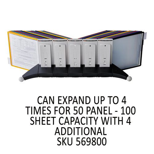 Image of Durable® 554200 SHERPA Desk Reference System, 10 Panels, 10 x 5.63 x 13.88, Assorted Borders