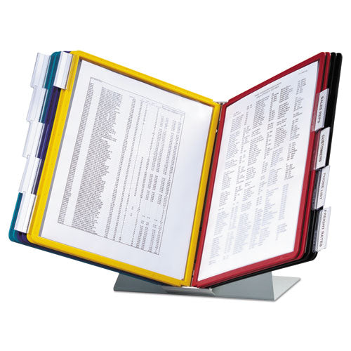 Image of Durable® 536000 Vario Reference Desktop System, 10 Panels, Assorted Borders And Panels