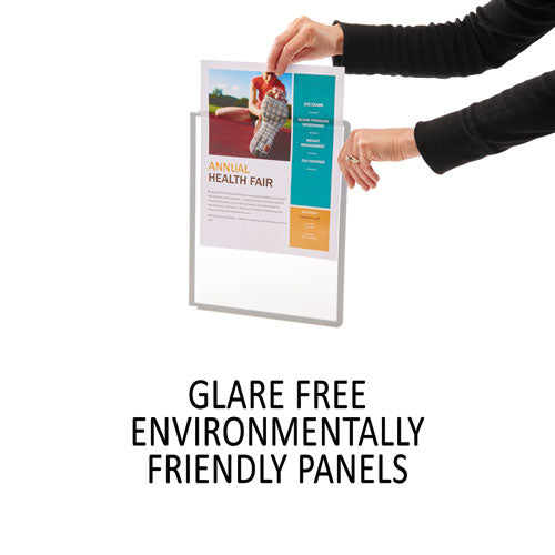Image of Durable® 553937 Sherpa Motion Desk Reference System, 10 Panels, Gray Borders