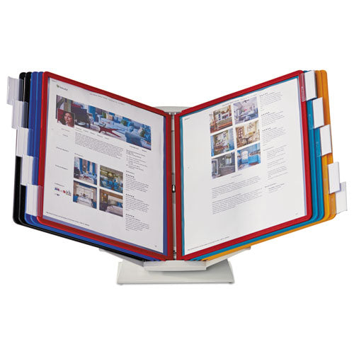 Image of Durable® 551500 VARIO Pro Desktop Reference System, 10 Panels, Legal, Assorted Borders and Panels