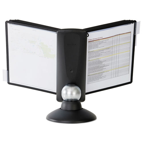 Image of Durable® 553901 Sherpa Motion Desk Reference System, 10 Panels, Black Borders