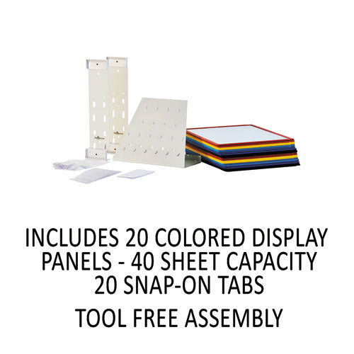 Image of Durable® 536100 Vario Reference Desktop System, 20 Panels, Assorted Borders And Panels