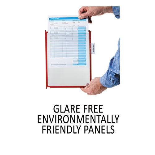 Image of Durable® 561200 Instaview Expandable Desktop Reference System, 10 Panels, Assorted Borders