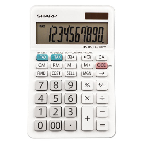 Image of Sharp® EL-330WB El-330wb Desktop Calculator, 10-Digit Lcd