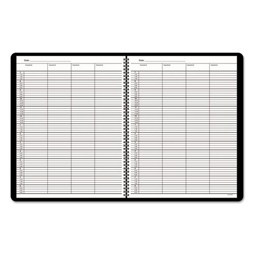 Image of AT-A-GLANCE® 80-310-05 Four-Person Group Undated Daily Appointment Book, 10.88 X 8.5, Black Cover, 12-Month (jan To Dec): Undated