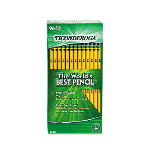 Image of Ticonderoga® X13872 Pencil Value Pack, HB (#2), Black Lead, Yellow Barrel, 96/Pack