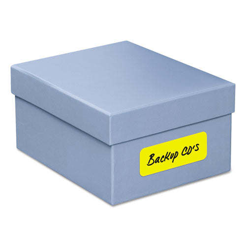 Image of Avery® 06479 High-Vis Removable Laser/Inkjet ID Labels w/ Sure Feed, 1 x 2.63, Neon, 360/PK