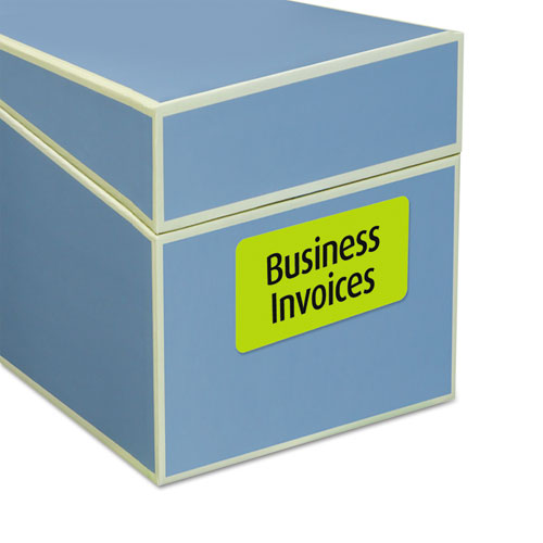 Image of Avery® 06481 High-Vis Removable Laser/inkjet Id Labels, 2 X 4, Asst. Neon, 120/pack