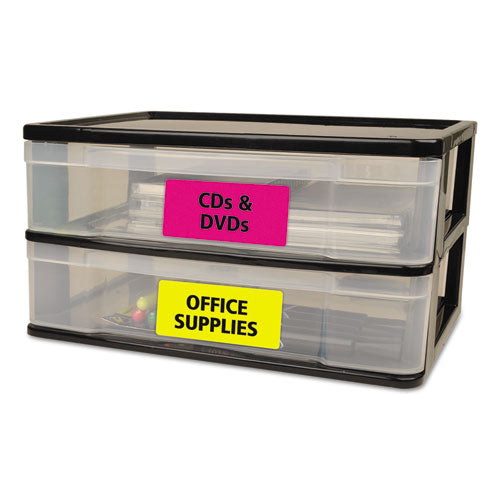 Image of Avery® 06481 High-Vis Removable Laser/inkjet Id Labels, 2 X 4, Asst. Neon, 120/pack